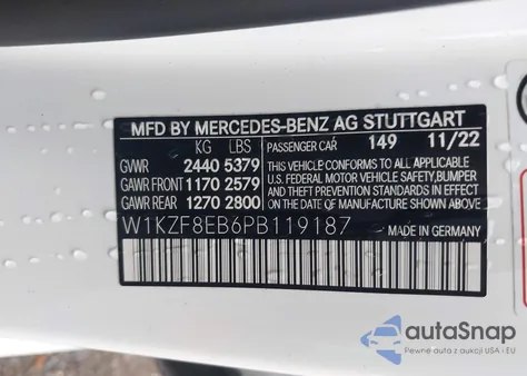 2023 Mercedes-Benz E 350 4Matic from USA, damaged, VIN W1KZF8EB6PB119187